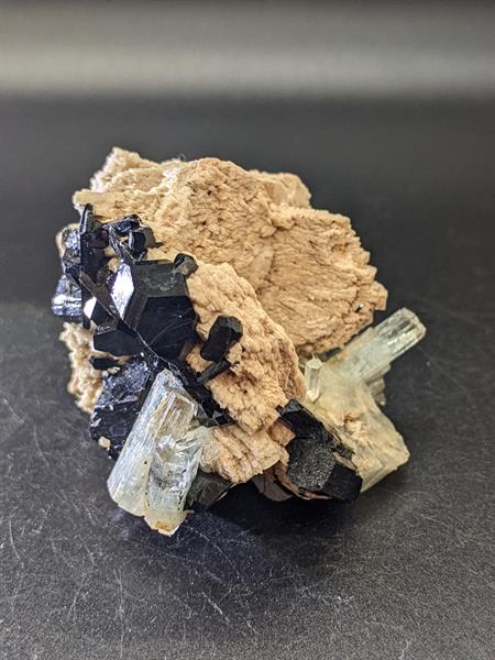 Beryl var. Aquamarine/Schorl/Feldspar